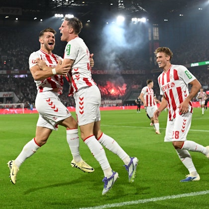 Gleich vier mal durften die FC-Spieler gegen Freiburg jubeln.