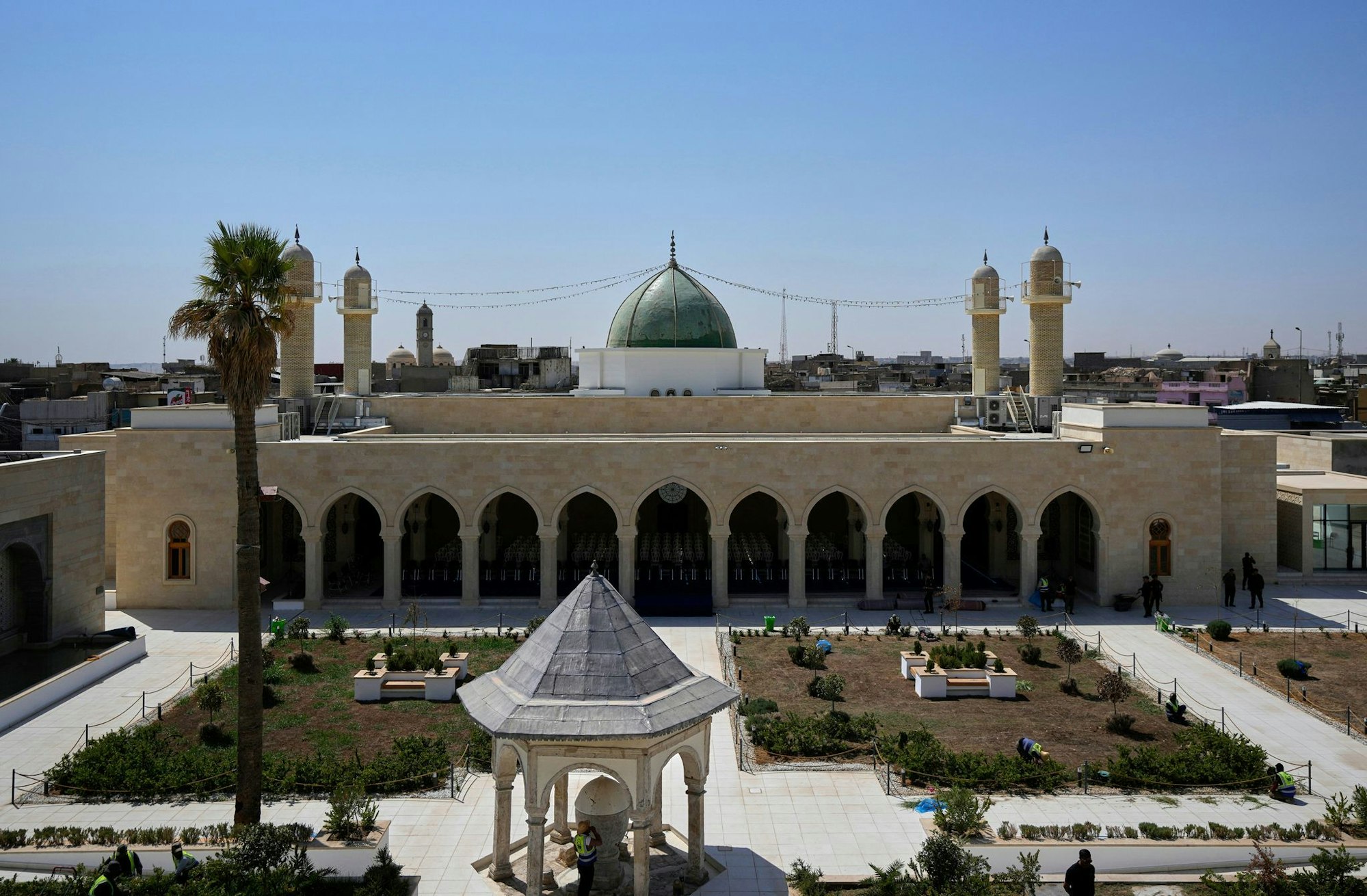 Die Al-Nuri-Moschee vor dem Besuch des irakischen Regierungschefs.