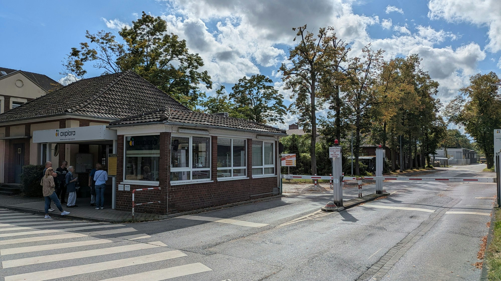 Der Eingang zum Axplora-Werk an der Kalkstraße