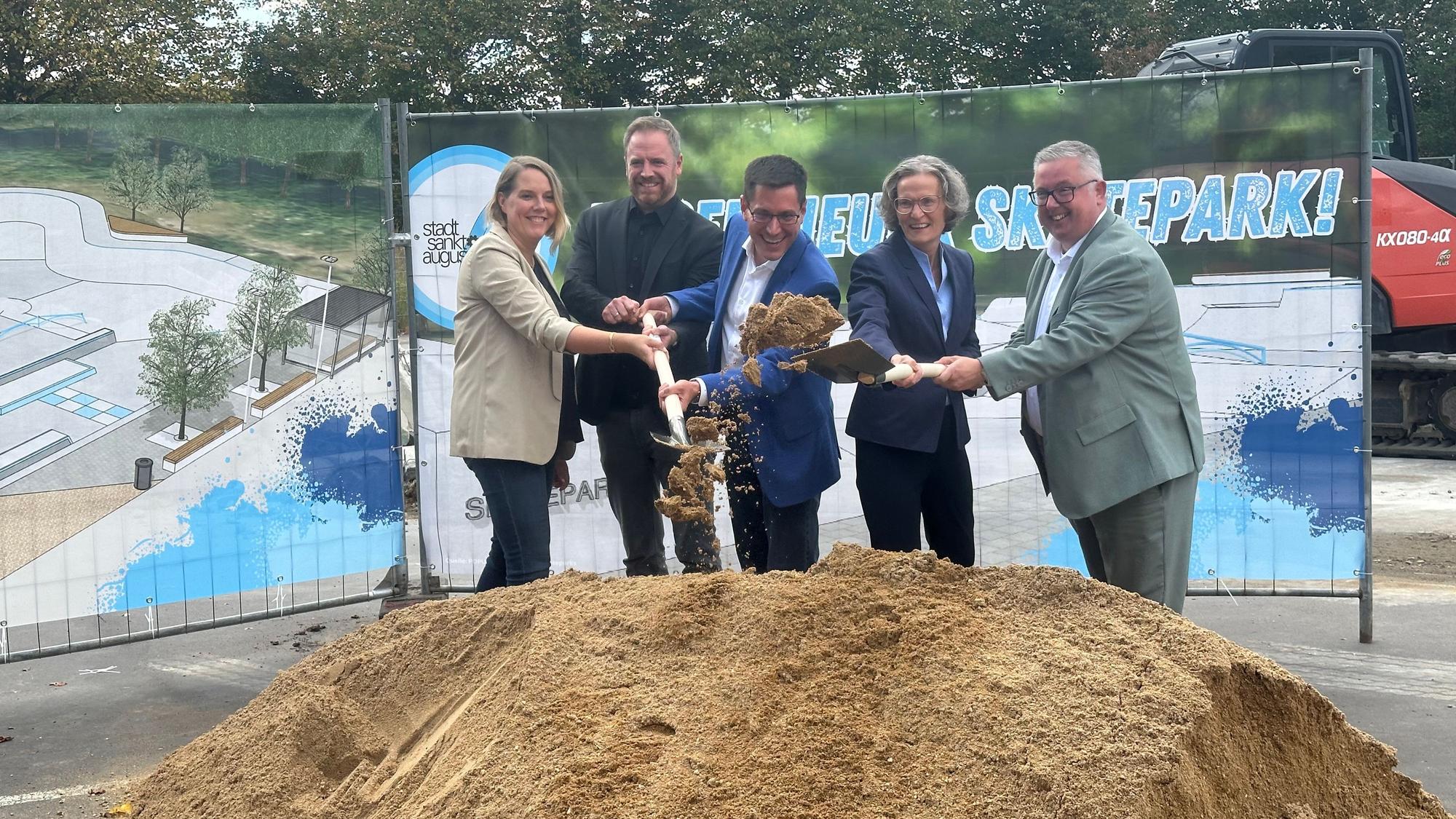 Baubeginn für den neuen Skatepark Sankt Augustin.