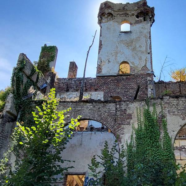 Das einst prächtige Anwesen mit großem Festsaal und Turm ist längst zu einem gruseligen „Lost Place“ verkommen.