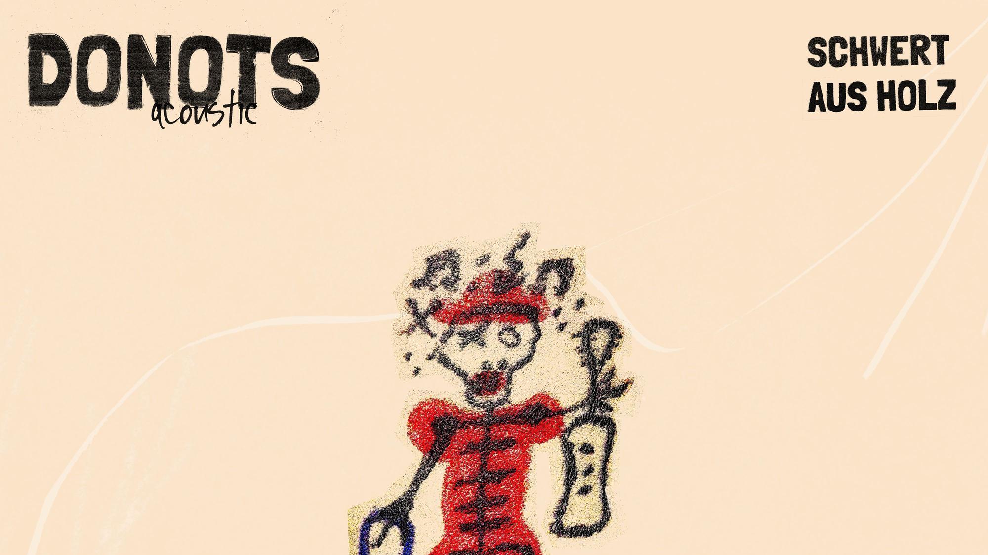 Das Bild zeigt das Cover-Artwork des Donots-Alb.ums „Schwert aus Holz“. Motiv: Donots / Promotionmaterial
