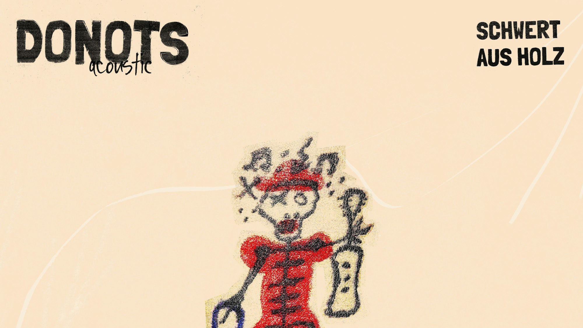 Das Bild zeigt das Cover-Artwork des Donots-Alb.ums „Schwert aus Holz“. Motiv: Donots / Promotionmaterial