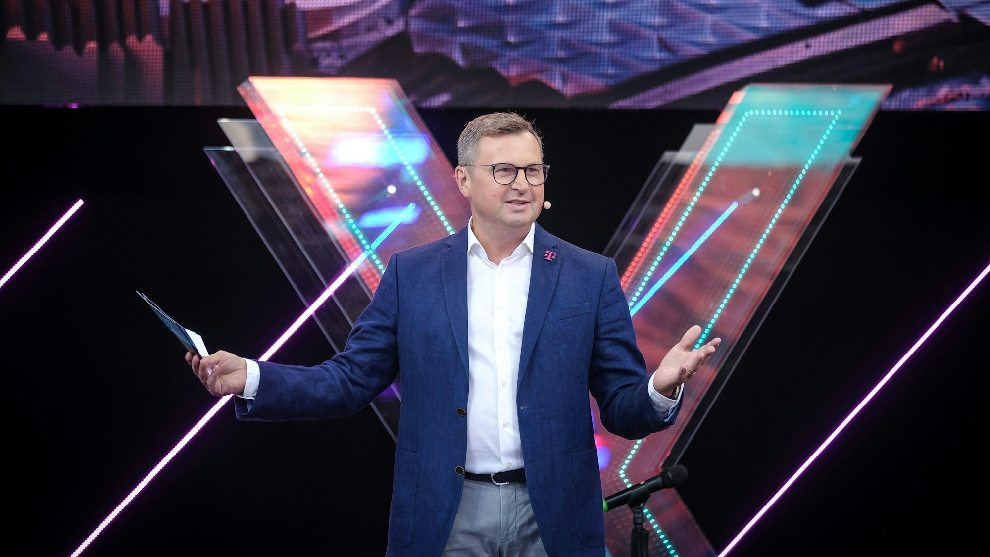 Telekom-Geschäftskundenvorstand Klaus Werner bei der Digital X 2024.