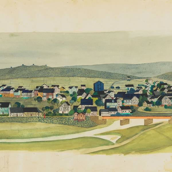 Bernd Bechers Mudersbach, ein Aquarell aus 1950er Jahren