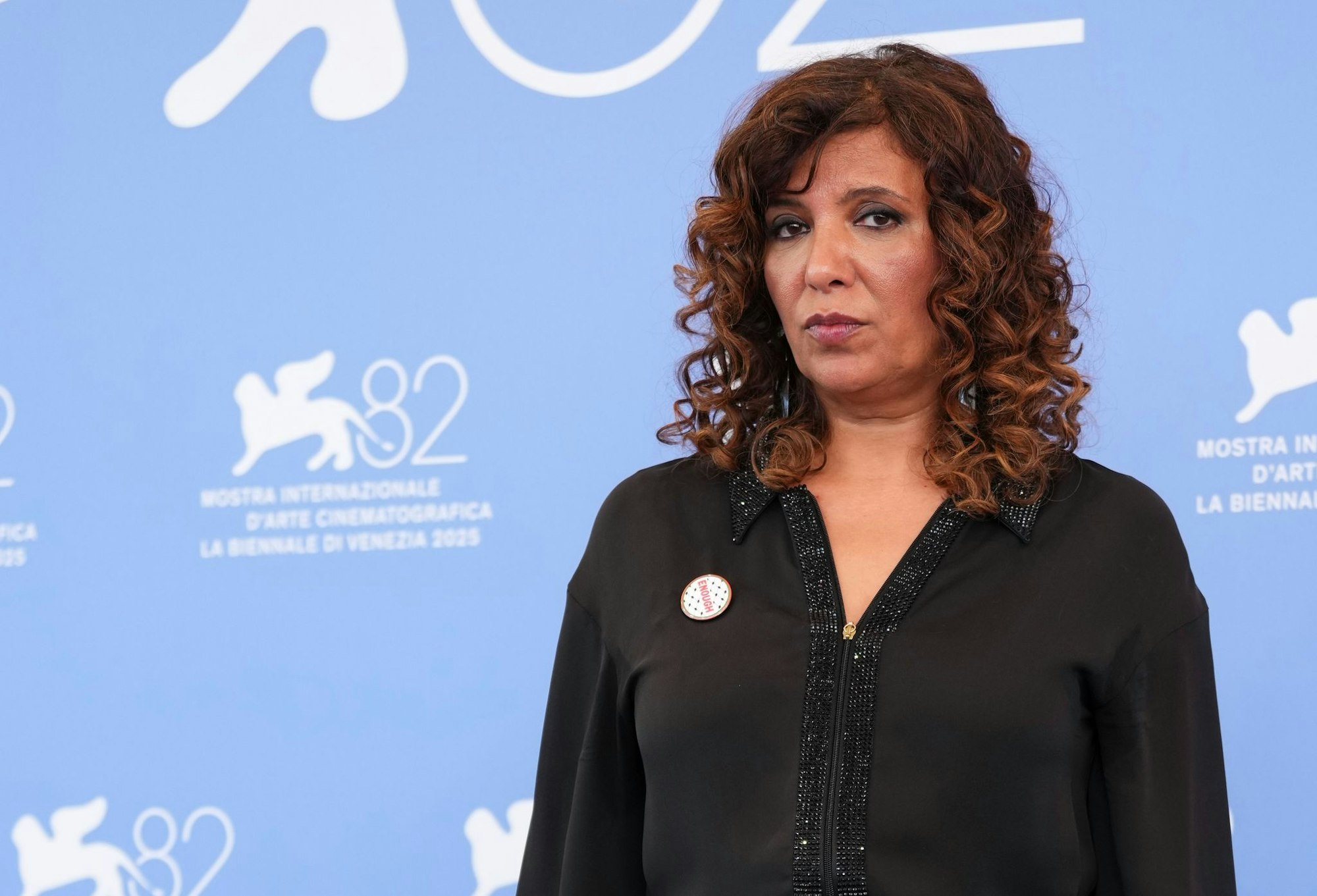 Regisseurin Kaouther Ben Hania («The Voice of Hind Rajab») bei den Filmfestspielen von Venedig.