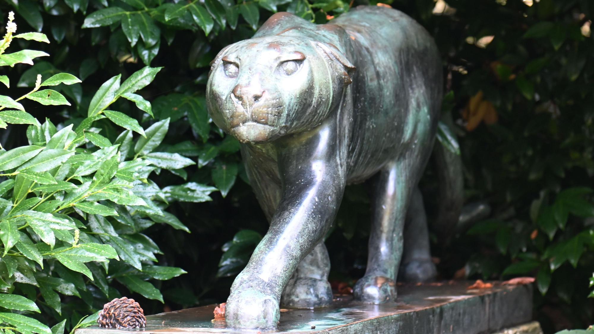 Die Bronzeplastik „Panther“ von Fritz Behn aus dem Jahr 1920.