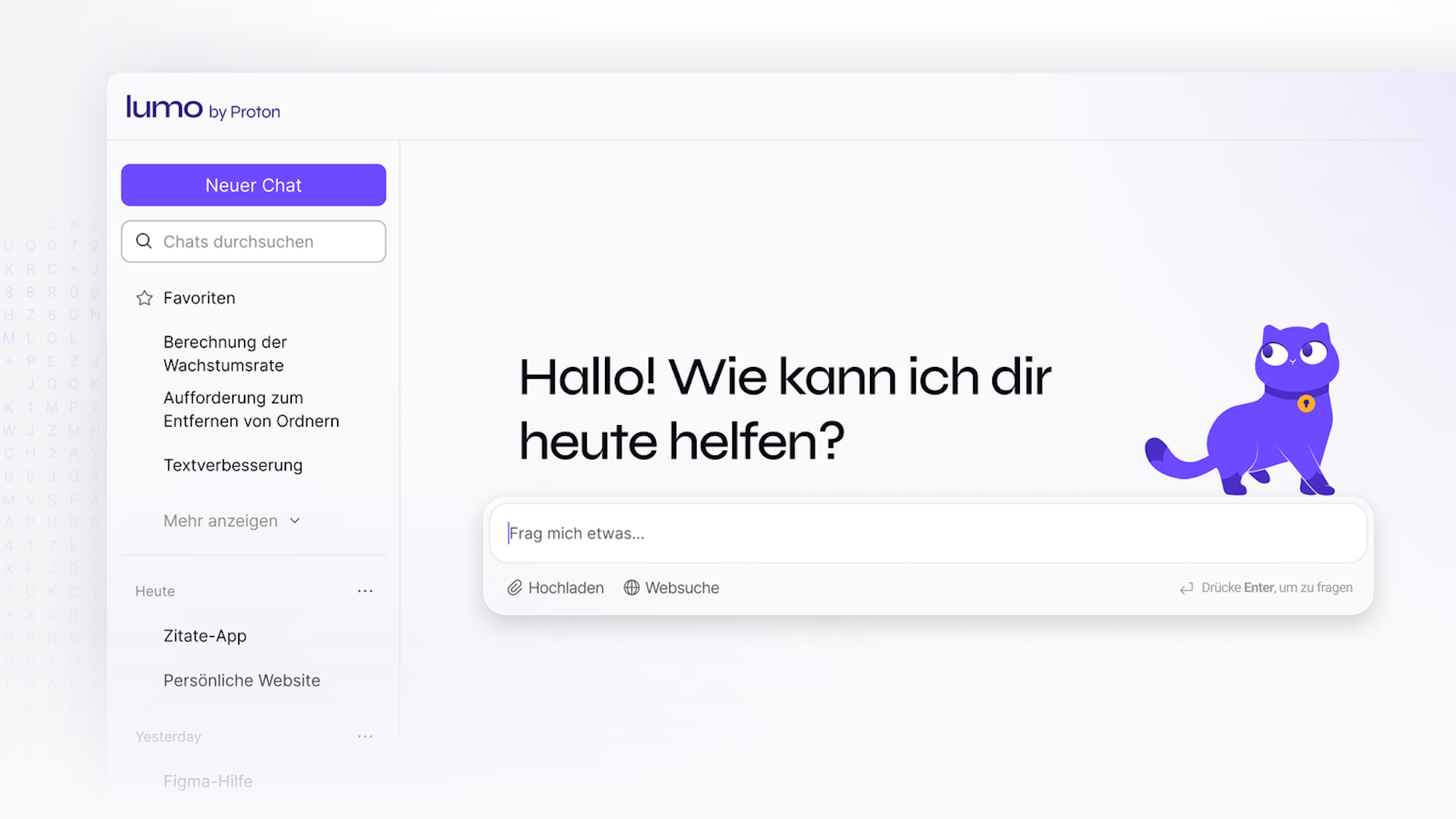 Screenshot des Programms Lumo