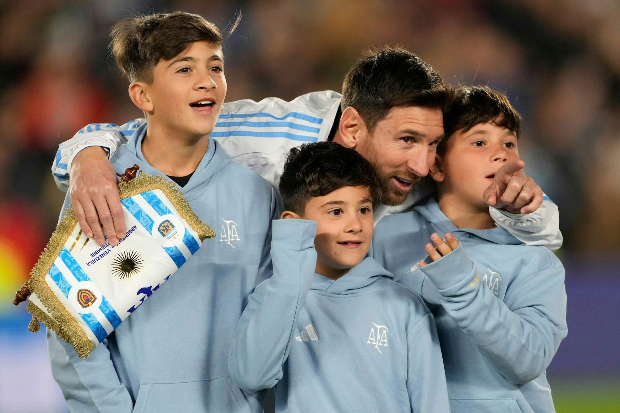 Die Messi-Familie war auch da.
