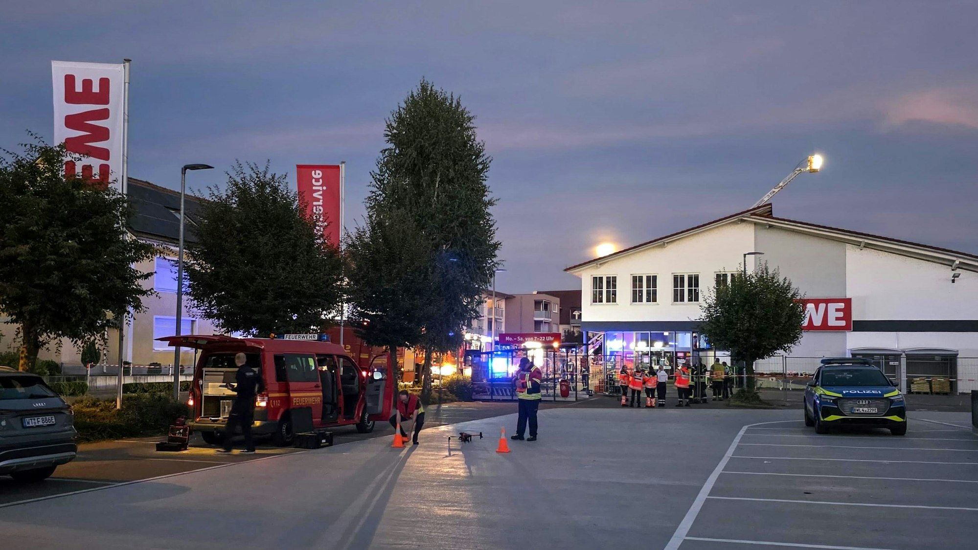 Die Statik des Gebäudes wird geprüft.