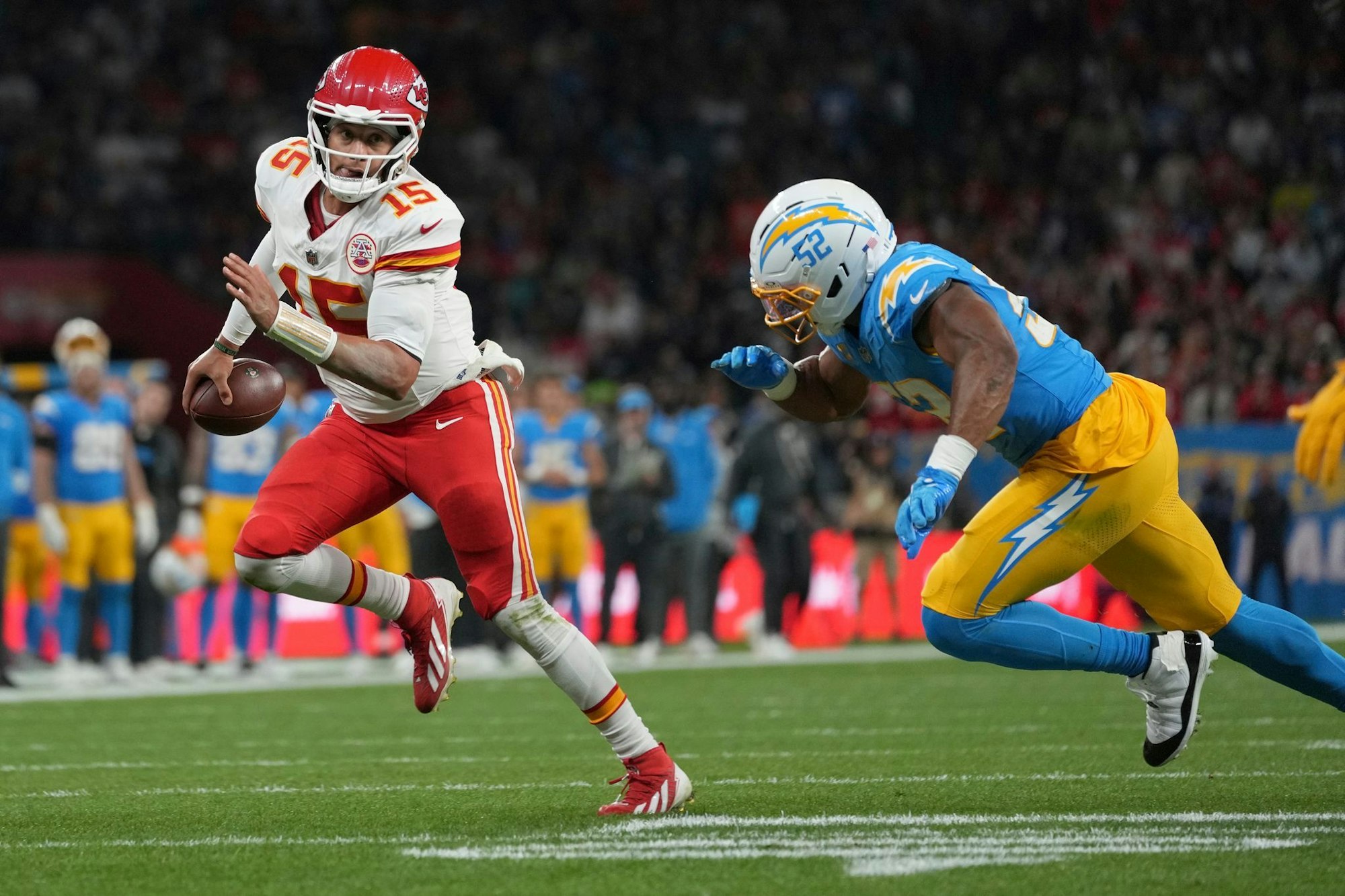 Patrick Mahomes hielt die Chiefs mit seinen Läufen mehrfach im Spiel - zum Sieg reichte es nicht.