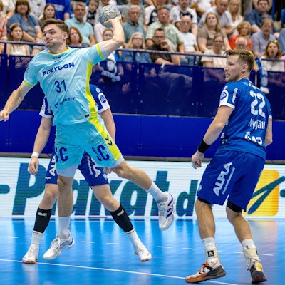 Kay Smits im Sprungwurf.