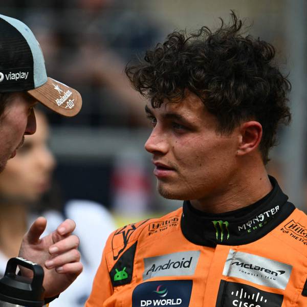 Max Verstappen (l.) und Lando Norris.