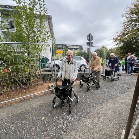 Senioren auf Fußweg