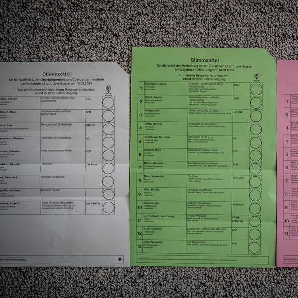 Stimmzettel zur Kommunalwahl