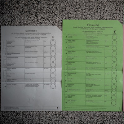Stimmzettel zur Kommunalwahl