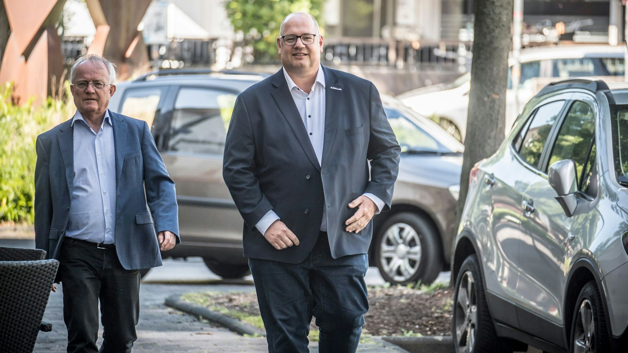 Rüdiger Scholz (Parteichef, l.) und Stefan Hebbel (Fraktionschef und OB-Kandidat) setzen auf das Thema Sicherheit.
