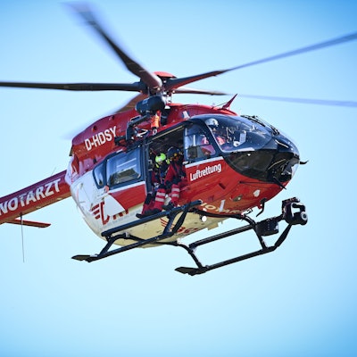 Rettungshubschrauber in der Luft