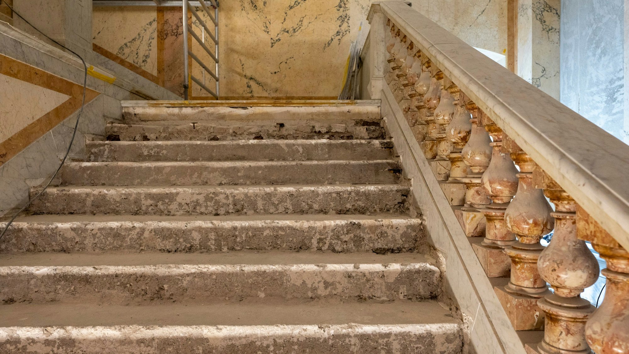 Blick auf die denkmalgeschützte Treppe.