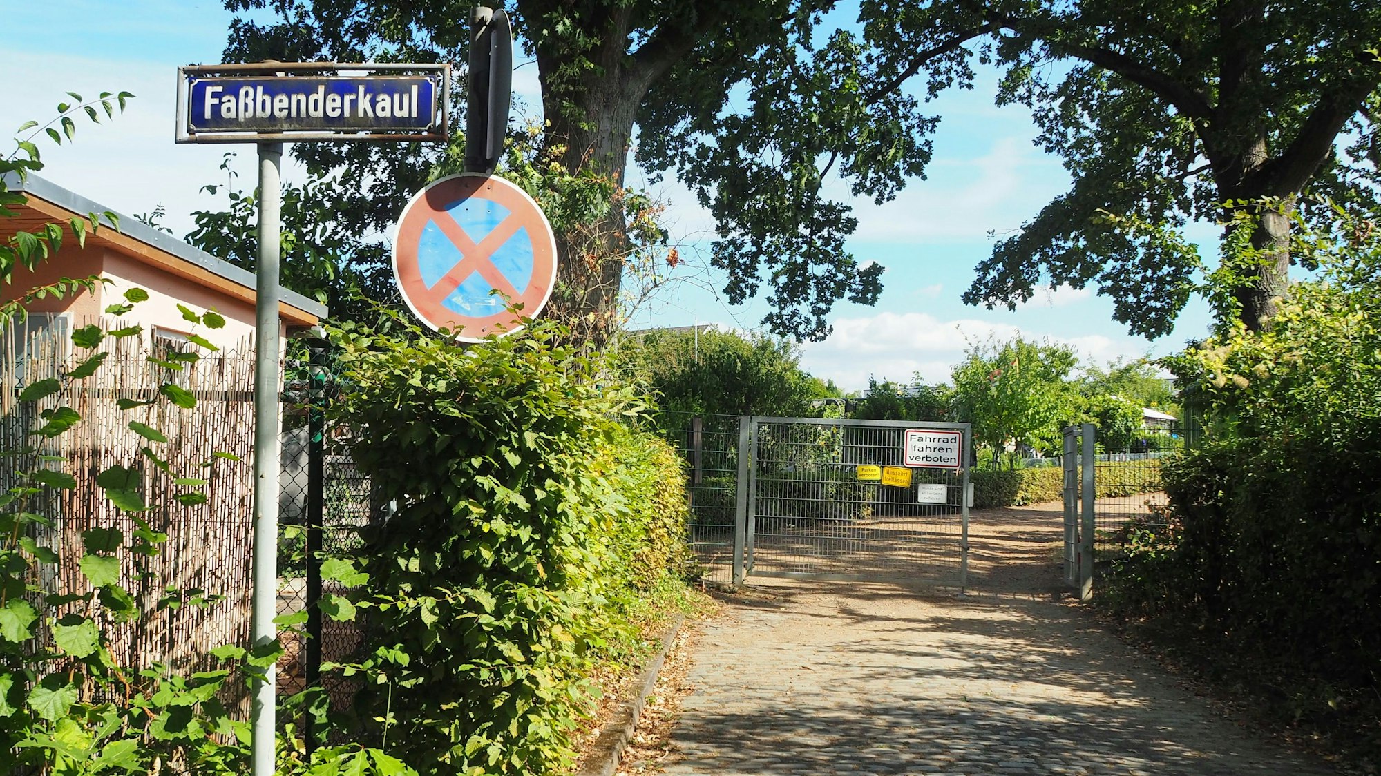 Eingang zur Kleingartenanlage Faßbenderkaul