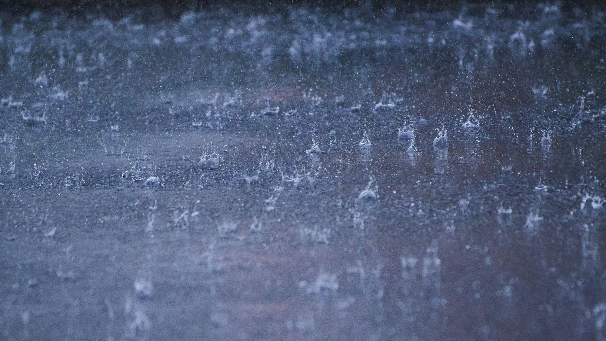 Regen auf dem Boden.