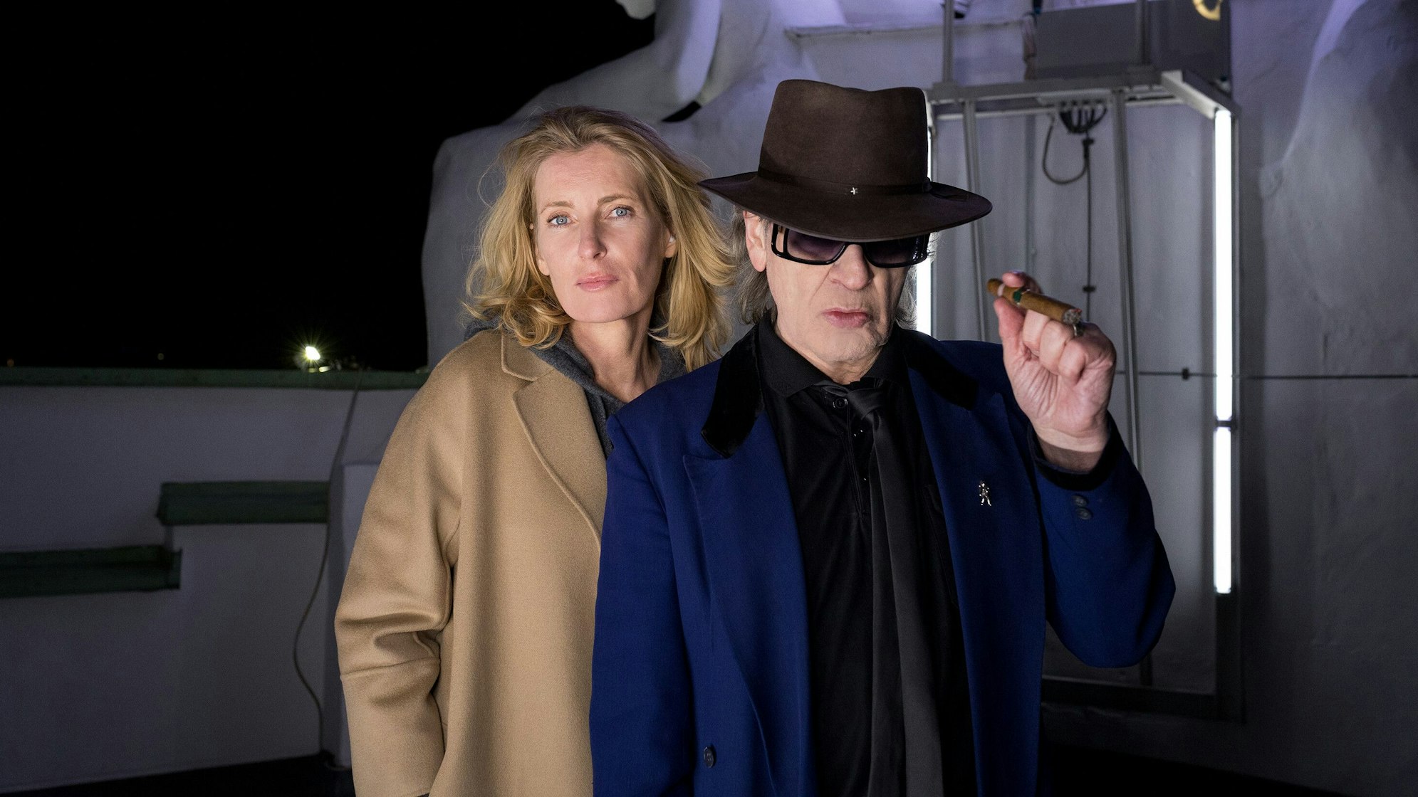 Charlotte Lindholm (Maria Furtwängler) und Udo Lindenberg in einer Szene aus „Tatort: Alles kommt zurück“.
