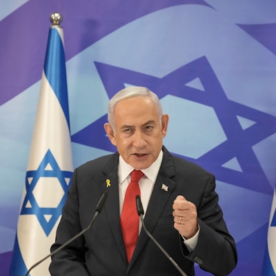 Benjamin Netanjahu spricht während einer Pressekonferenz in Jerusalem.