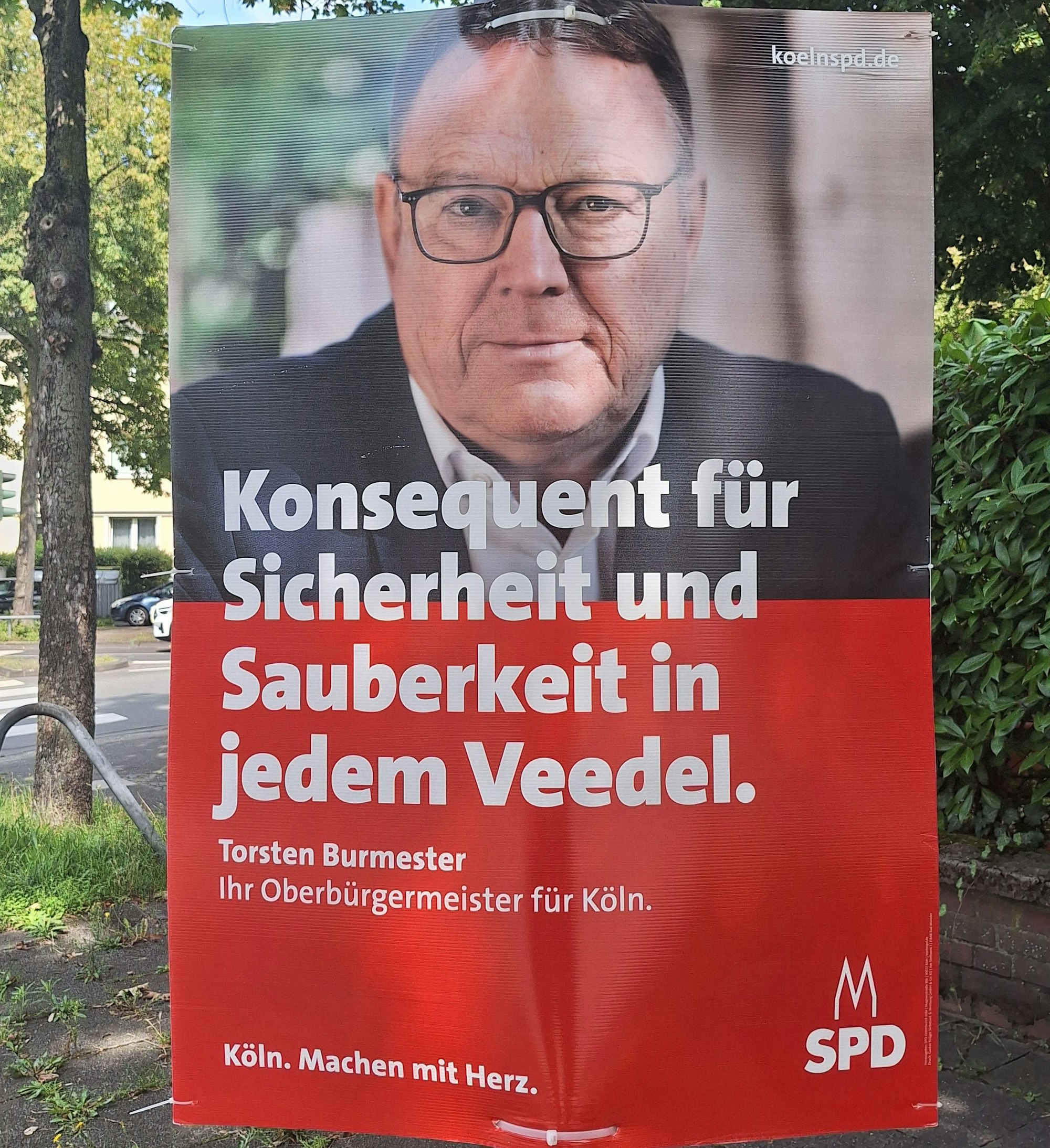 Der SPD OB-Kandidat auf einem Wahlplakat