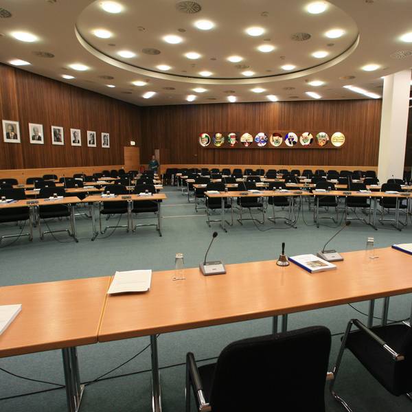 Der Sitzungssaal im Kreishaus.