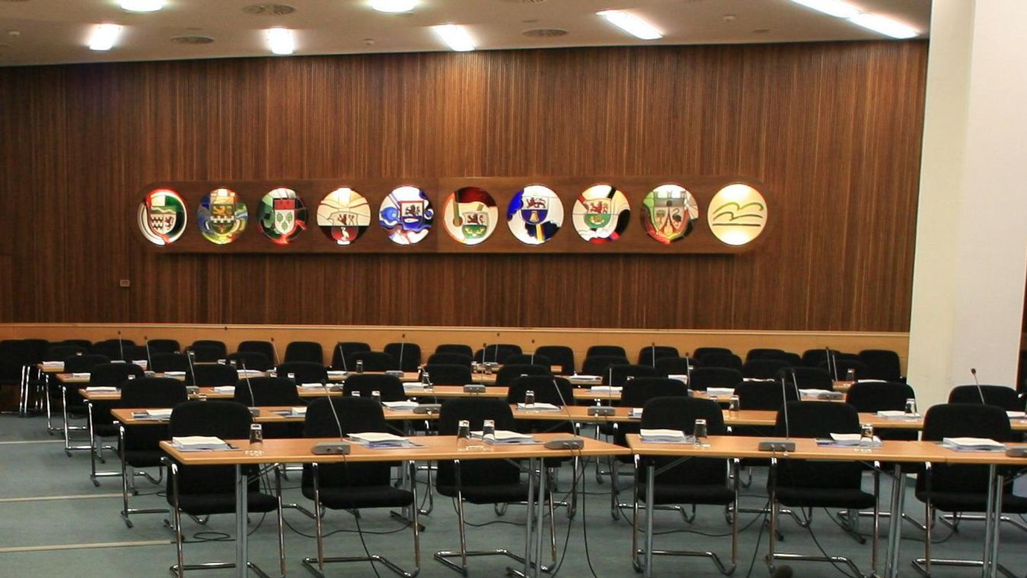 Der Sitzungssaal im Kreishaus.