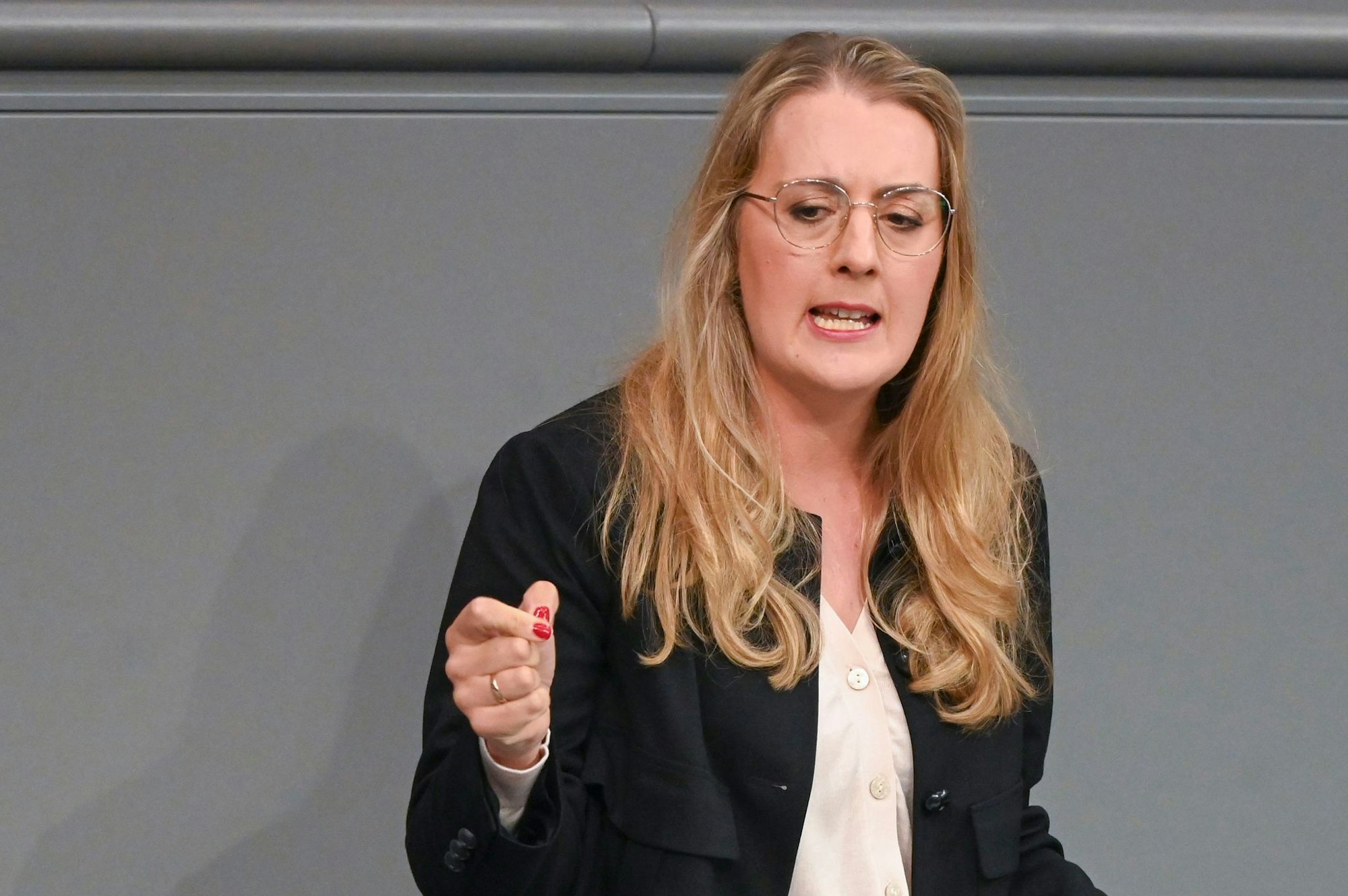 Katharina Dröge steht gemeinsam mit Britta Haßelmann an der Spitze der Grünen-Bundestagsfraktion. (Archivfoto)