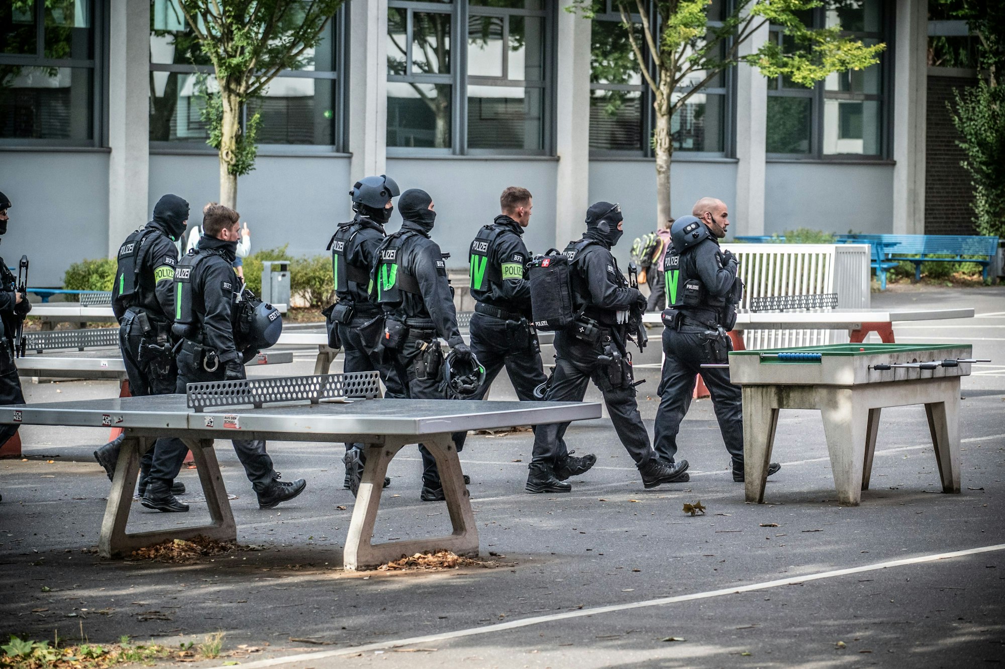 Amokalarm im Landrat-Lucas-Gymnasium. Bild: Ralf Krieger