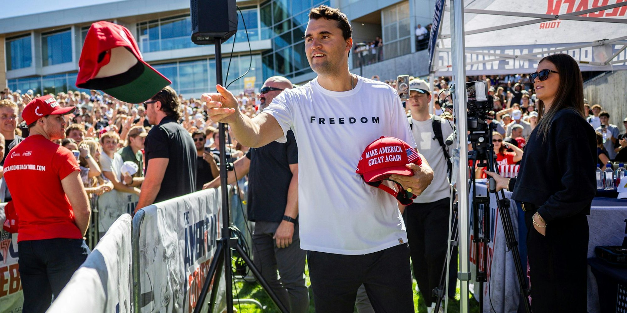 Charlie Kirk trat vergangenen Mittwoch auf einem Uni-Campus auf, als ihn der tödliche Schuss traf. (Archivbild)