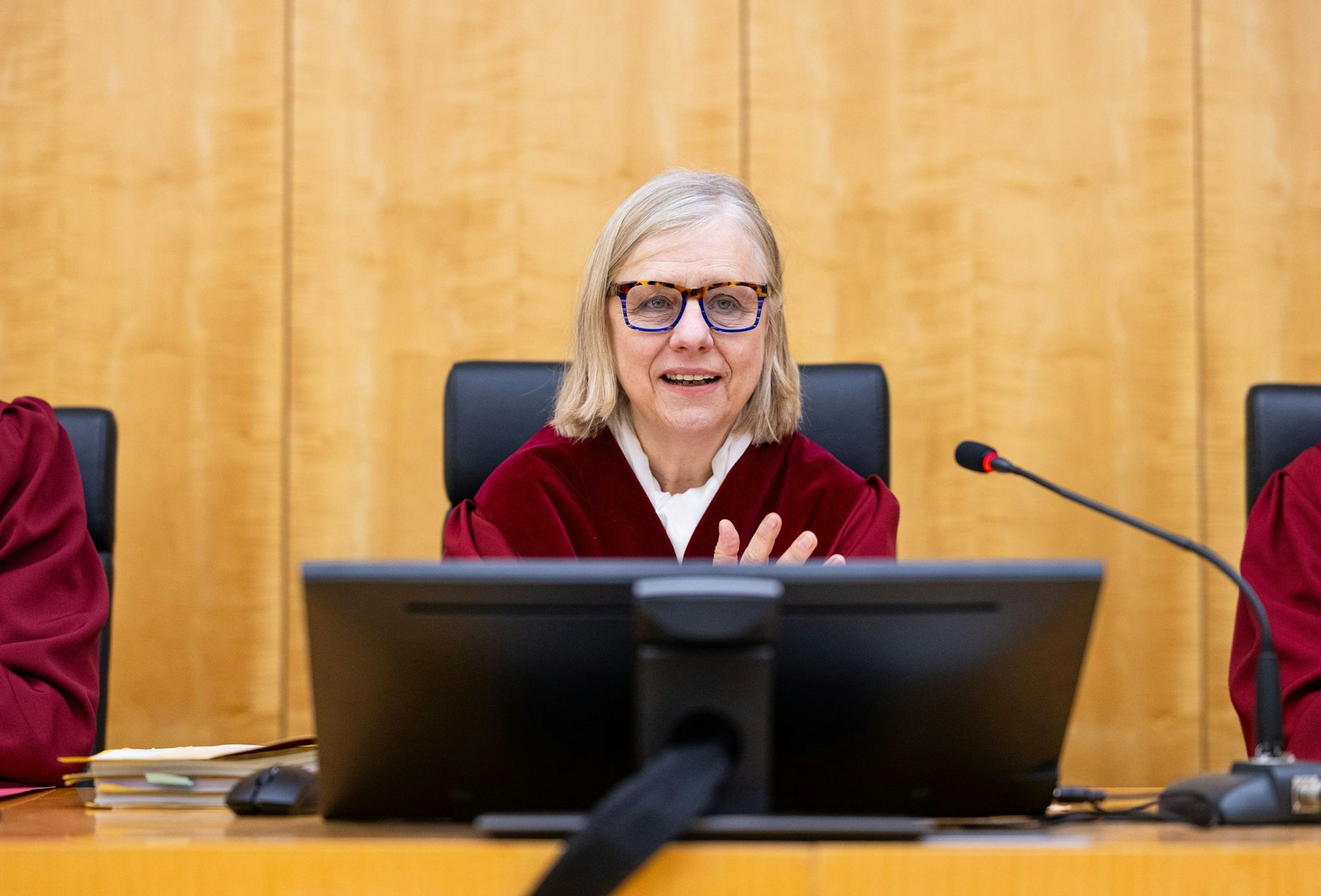 Barbara Dauner-Lieb, Präsidentin des Verfassungsgerichtshofs für das Land Nordrhein-Westfalen, verkündet am Dienstag in Münster ein Urteil. (Archivbild)