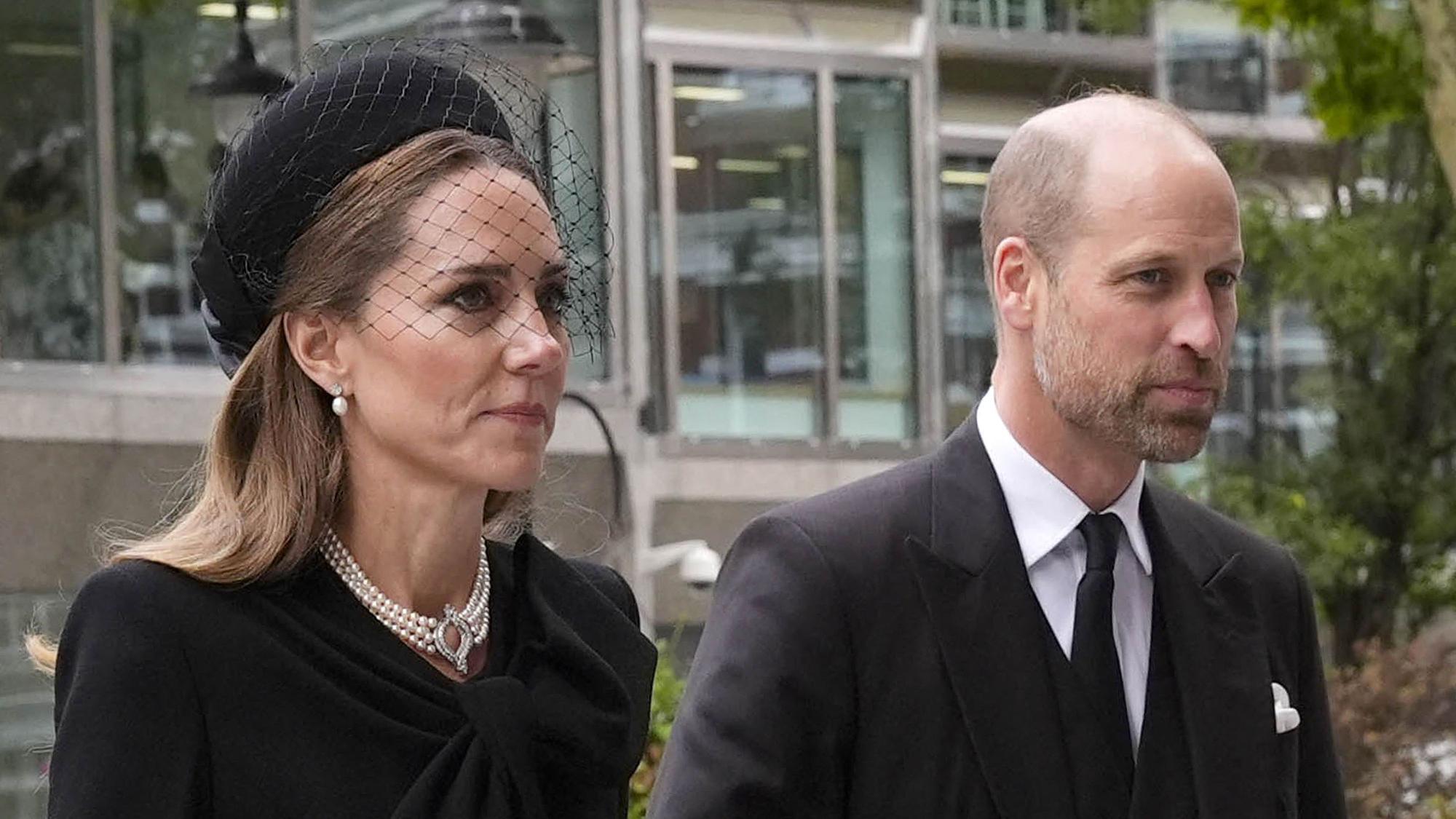 Prinzessin Kate und Prinz William treffen zur Totenmesse für Herzogin Katharine von Kent in der Westminster Cathedral in London ein.