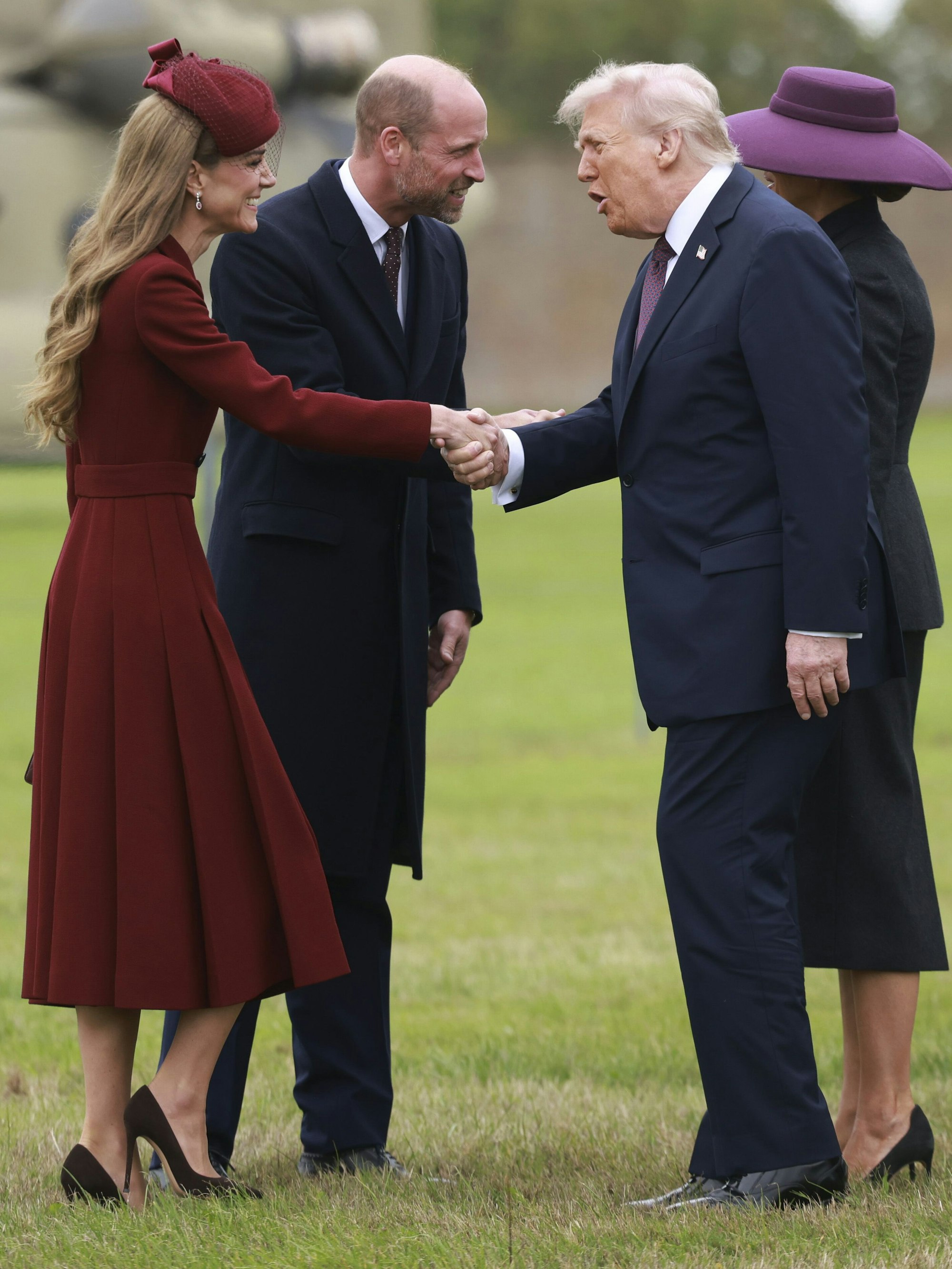 Prinz William und Prinzessin Kate empfangen US-Präsident Donald Trump und First Lady Melania Trump auf Schloss Windsor.