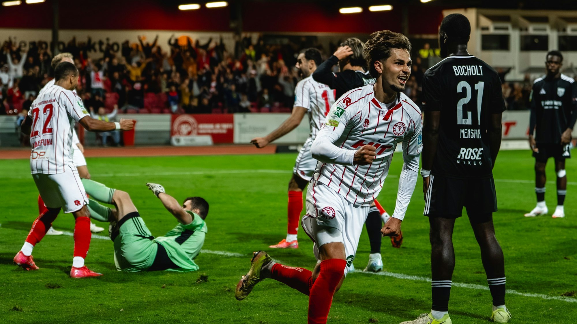 Fortuna Kölns Luca Majetic versetzt das Südstadion in absolute Ekstase