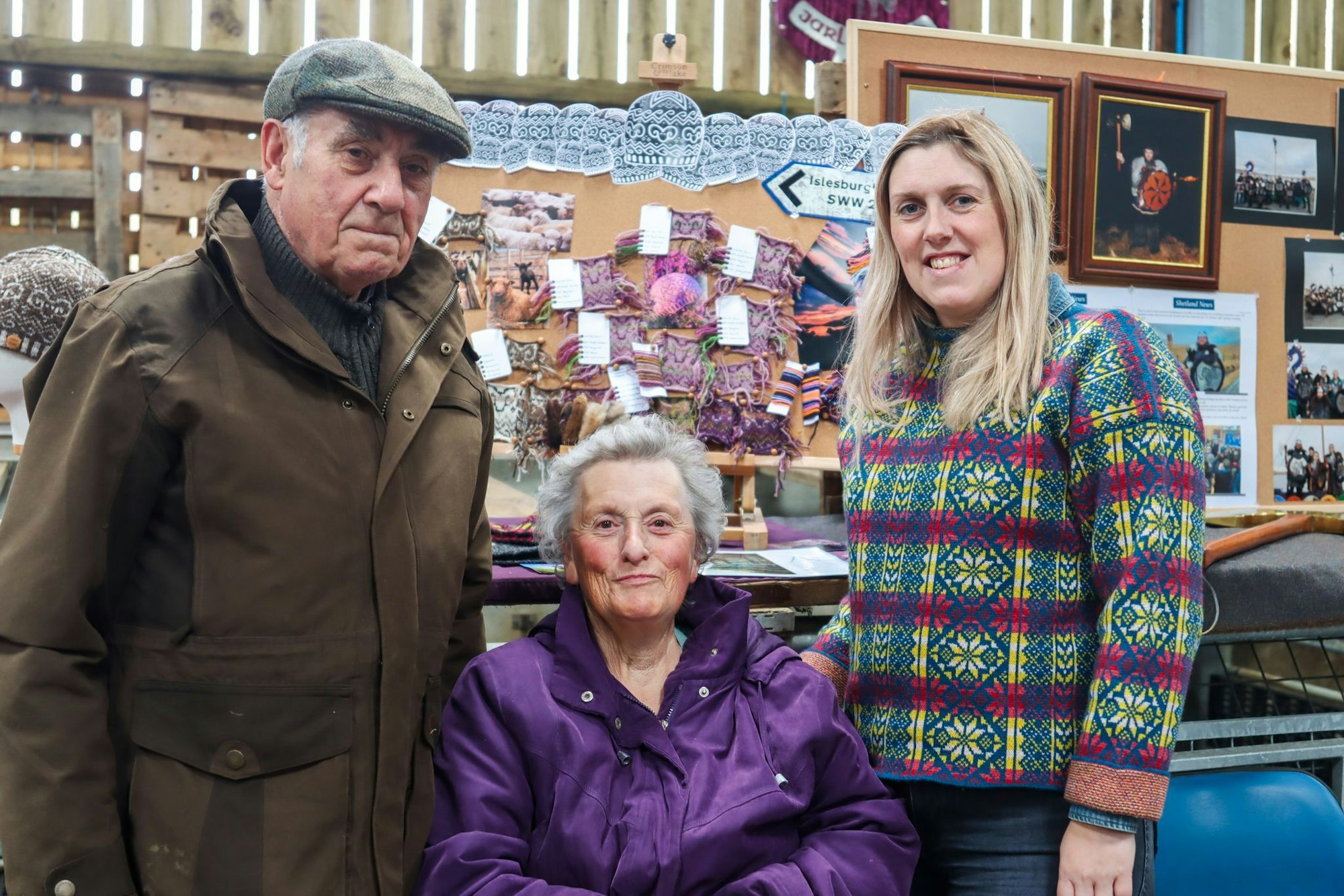 Addie, Margaret und Tochter Anne: Die Doulls sind «Patrone» der Shetland Wool Week.