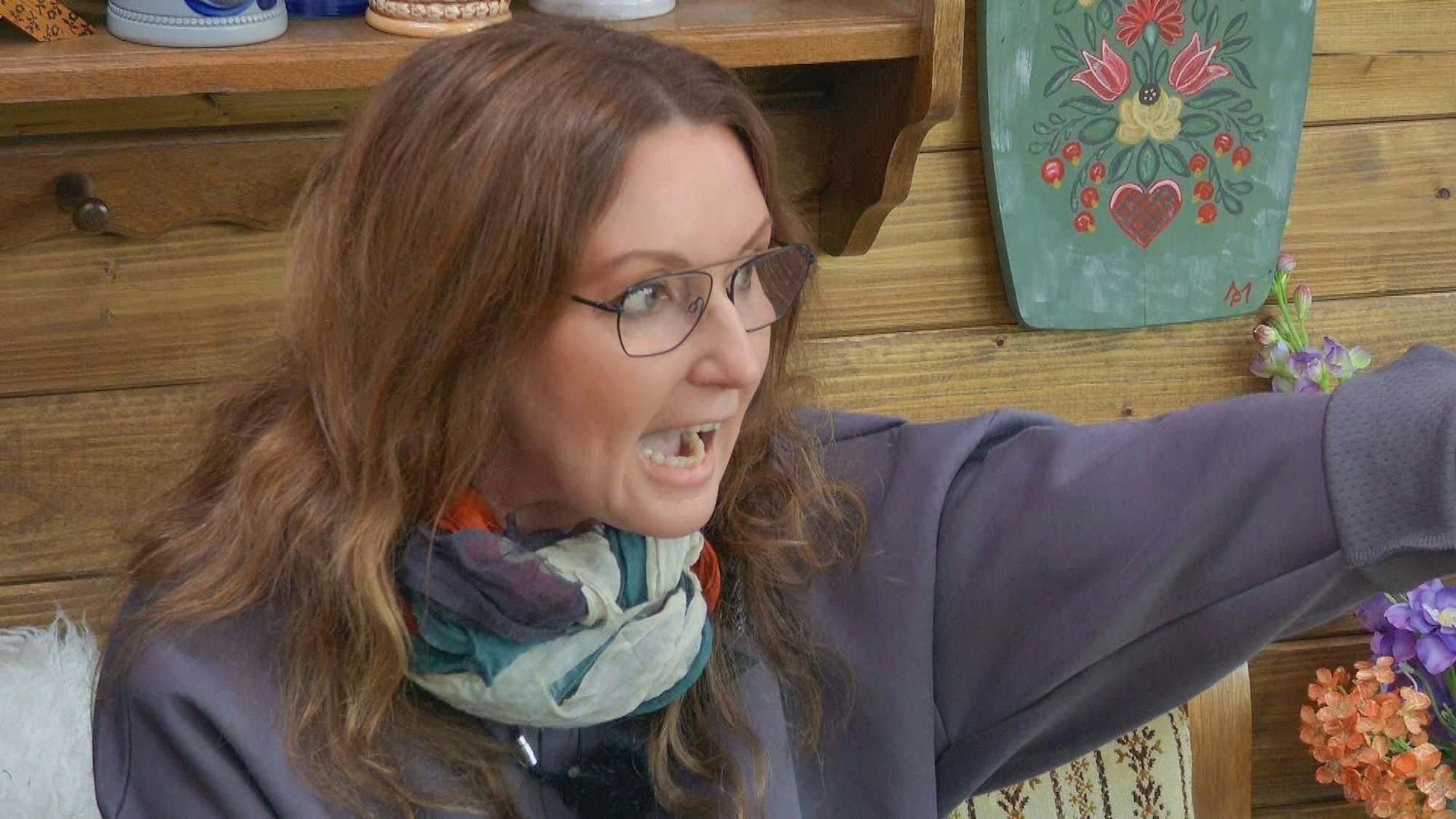Bei Hanka Rackwitz liegen die Nerven blank. Und dann ist auch noch der Rowein alle ... (Bild: RTL)