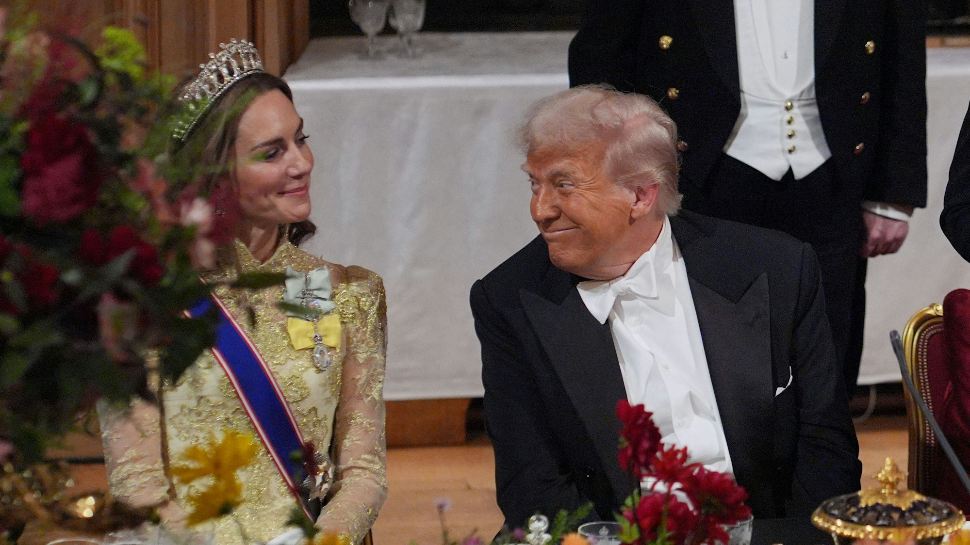 Prinzessin Kate und US-Präsident Donald Trump sollen sich beim Staatsbankett prächtig verstanden haben.