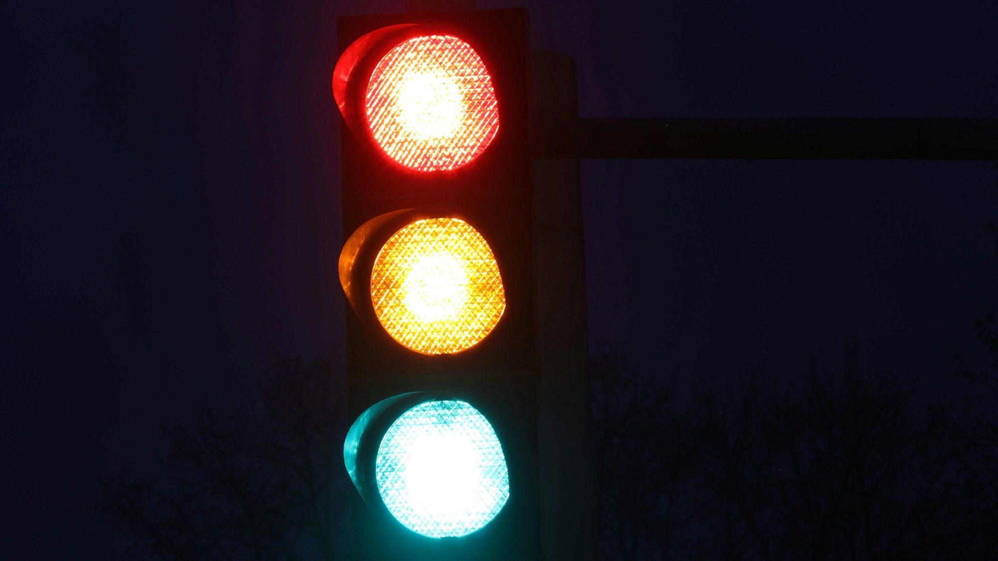 Eine Verkehrsampel.