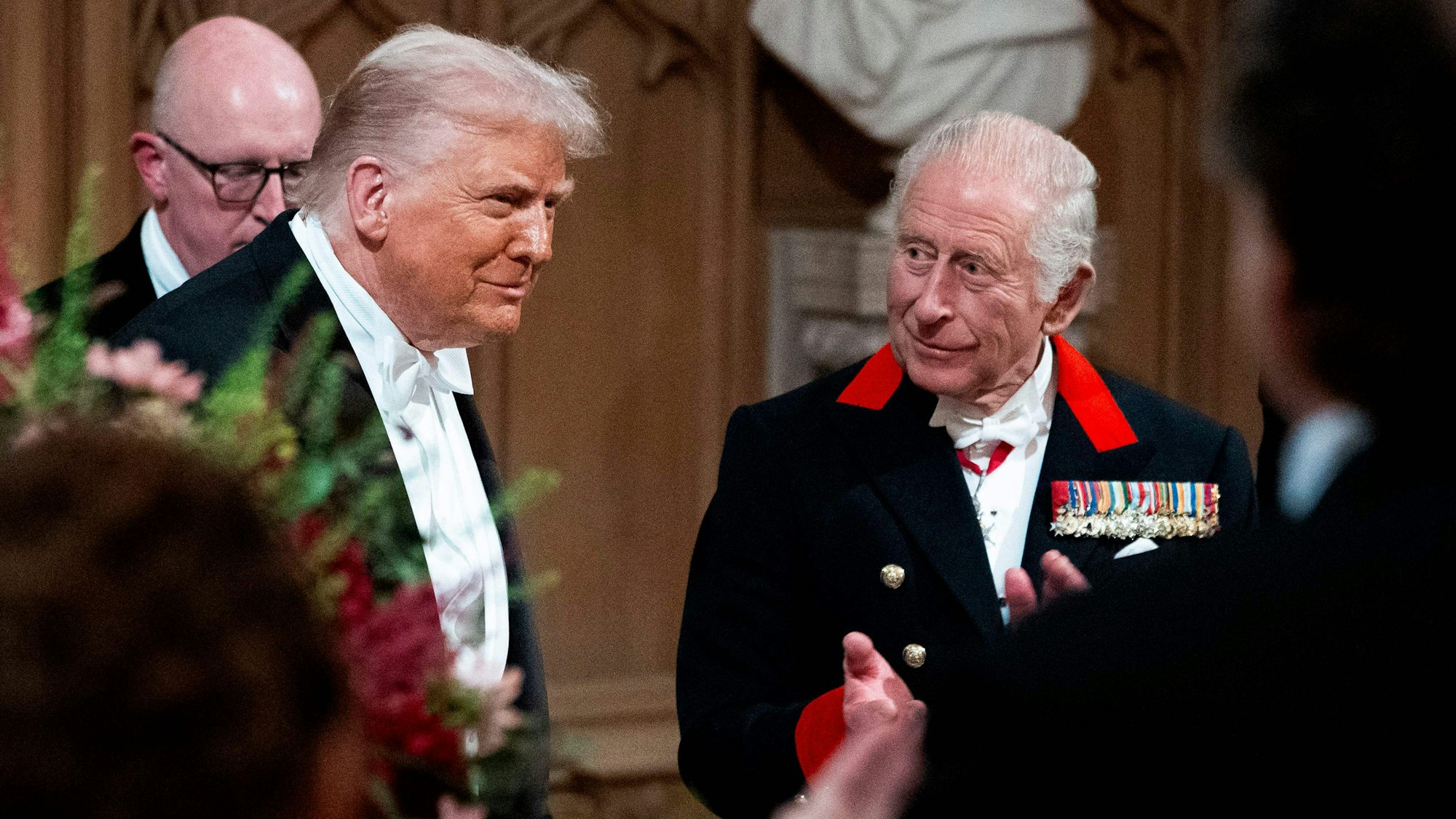 US-Präsident Donald Trump und König Charles beim Staatsbankett.
