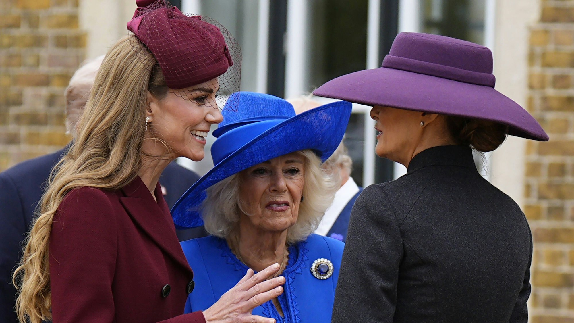 Prinzessin Kate und Königin Camilla im Plausch mit der First Lady Melania Trump.