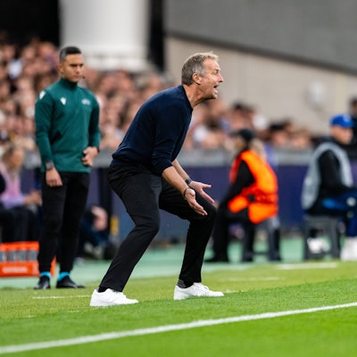 FC Copenhagen v Bayer Leverkusen, UEFA Champions League, Copenhagen, Denmark Copenhagen, Denmark. 18th, September 2025. Head coach Kasper Hjulmand of Bayer Leverkusen seen during the UEFA Champions League match between FC Copenhagen and Bayer Leverkusen at Parken in Copenhagen. Denmark, Copenhagen PUBLICATIONxNOTxINxDENxNORxFINxBEL Copyright: xGonzalesxPhoto/TobiasxJorgensenx