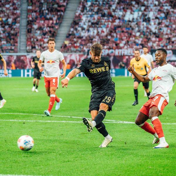 Jan Thielmann erzielt das zwischenzeitliche 1:1 für den 1. FC Köln in Leipzig. (Archivbild)