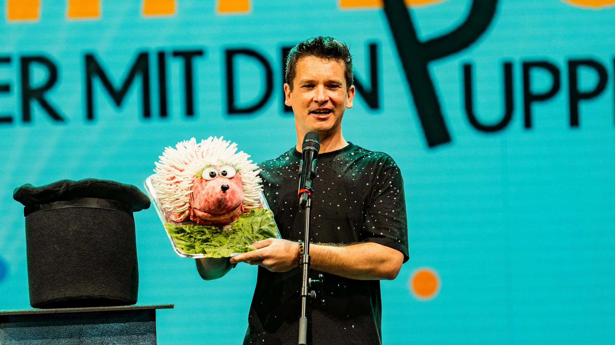 Tim Becker auf der Jeckliner-Bühne.