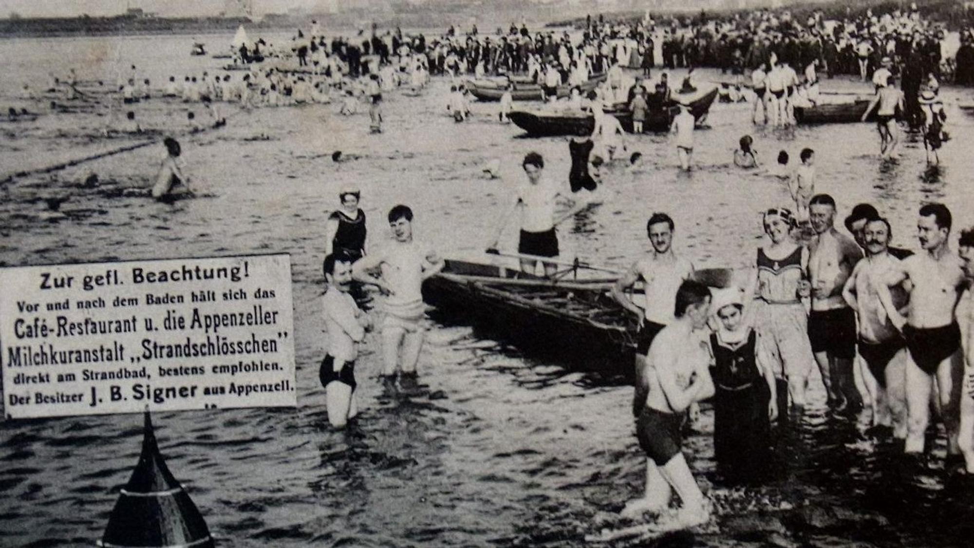 Eine frühere Aufnahme des Rodenkirchener Strandbads.
