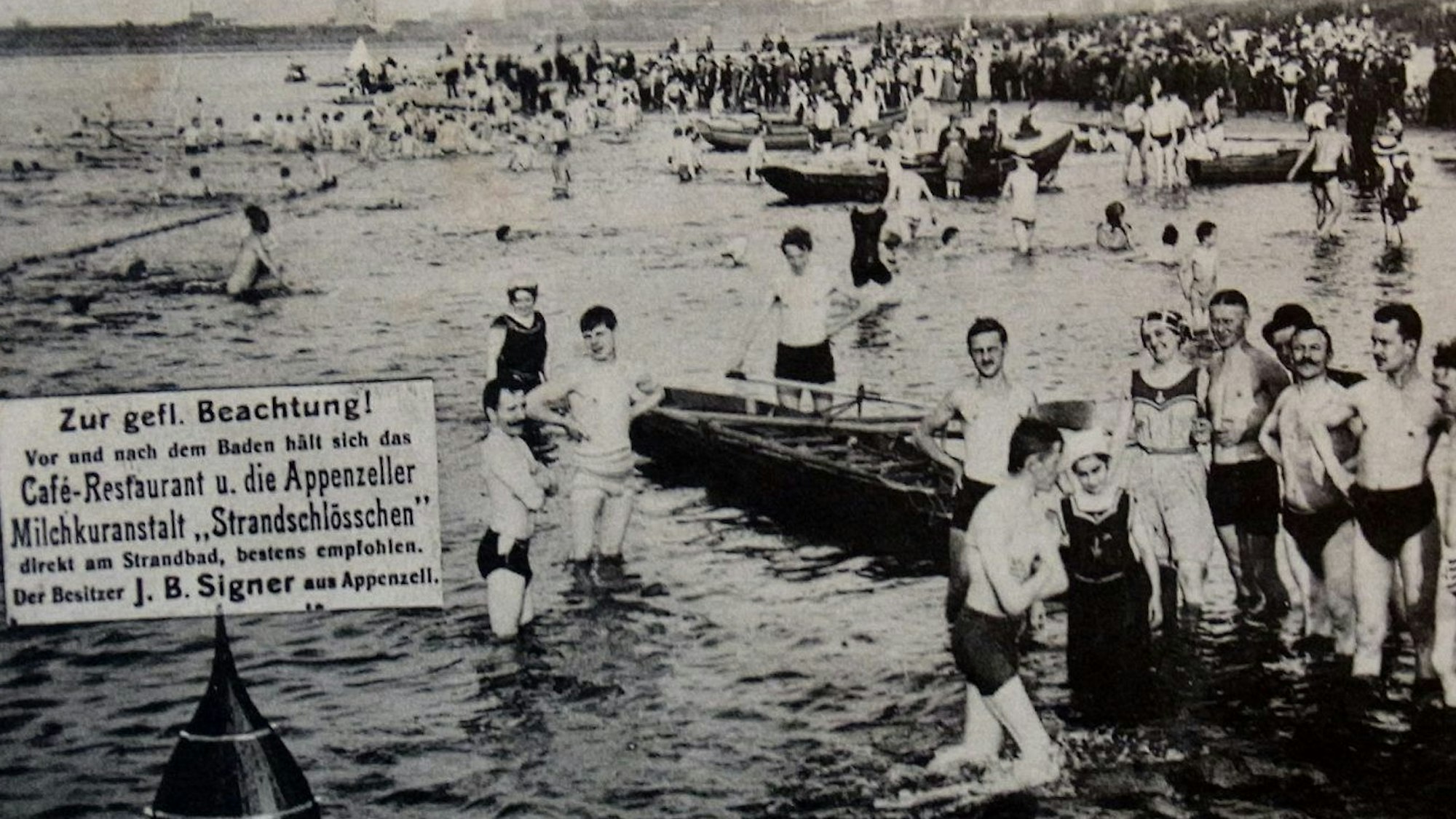 Eine frühere Aufnahme des Rodenkirchener Strandbads.