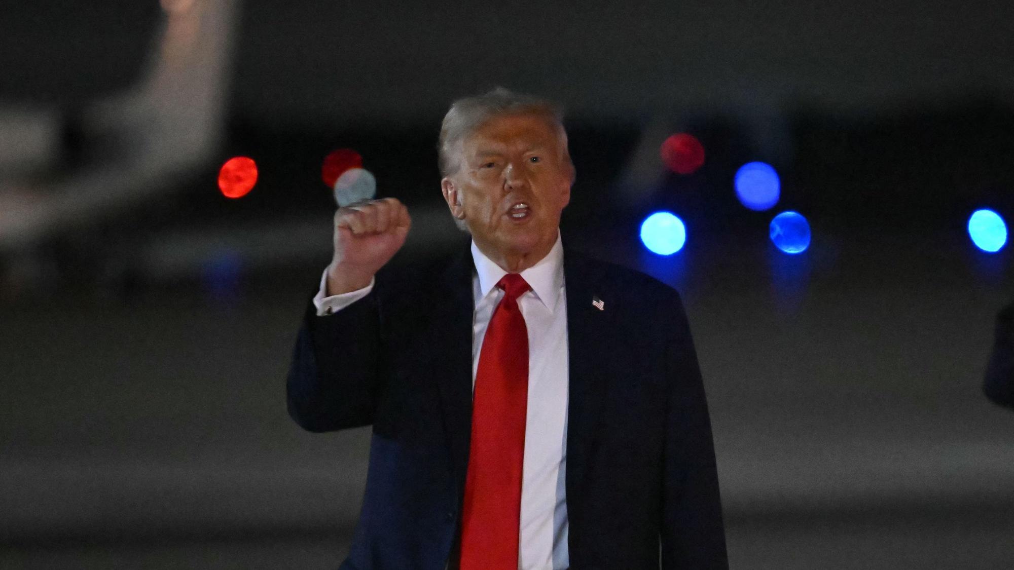 US-Präsident Donald Trump nach der Trauerfeier für Charlie Kirk