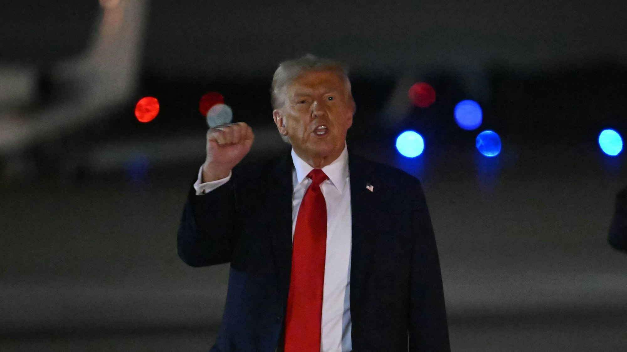 US-Präsident Donald Trump nach der Trauerfeier für Charlie Kirk